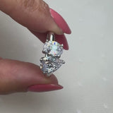 "Sara" 1.75 Carat Toi Et Moi Platinum Engagement Ring SS2S05