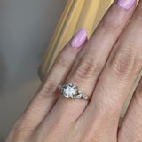 "Romantica" Cushion Cut 1.5 Carat Diamond Shoulder 18KT Yellow Gold Engagement Ring DSCC04