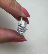 "Sara" 1.75 Carat Toi Et Moi Platinum Engagement Ring SS2S05
