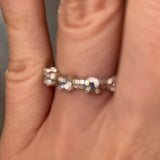 "Arria" Raised Round Brilliant 0.55ct Diamond Half Eternity Ring ET17