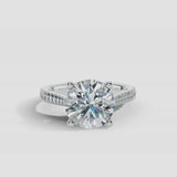 "Jasiri" Round Brilliant Cut Diamond Micro Set Diamond Engagement Ring DSRB95