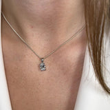 Oval Cut Solitaire Lab Grown Diamond Pendant POC4B