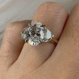 "Sunshine" Oval Cut 2 Carat Trilogy Platinum Engagement Ring