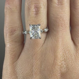 "Celina" Radiant Cut 2 Carat Diamond Shoulder Engagement Ring