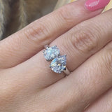 "Sara" 1.75 Carat Toi Et Moi Platinum Engagement Ring SS2S05