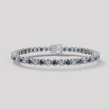 Round Brilliant Diamond and Sapphire Bracelet BR45558DS