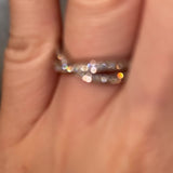 "Ciana" Crossover Grain Set 0.18ct Diamond Eternity Ring ET67