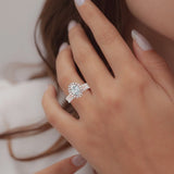 "Veronica" 1.75 Carat Oval Cut Diamond Matching Bridal Set Engagement Ring
