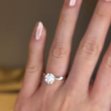 "Faith" Solitaire Round Brilliant Cut Twist Prongs Diamond Engagement Ring SSRB11