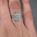 "Zorv" 0.59 Carat Cushion Cushion Cut Cluster Halo Lab Grown Diamond Engagement Ring HLR499
