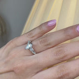 "Jasmine" Marquise Cut 1 Carat Diamond Shoulder Platinum Engagement Ring DSMC05