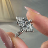"Victoria" 2.03 Carat Marquise Cut Platinum Solitaire Diamond Shoulder Engagement Ring HLR554