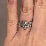 "Nevena" 1 Carat Marquise Cut Leaf Foliage Cut Diamond Platinum Engagement Ring