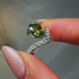 "Belgravia" 1.3 Carat Pear Cut Shoulder Diamond Engagement Ring HR1510