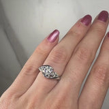 "Swirley" Three Stone Round Cut 3 Carat Trilogy Engagement Ring