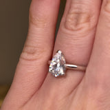 "Millie" Pear Cut Diamond Hidden Under Halo Engagement Ring UHPS01