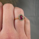 "Zolira" Ruby 0.71 Carat Oval Cut Natural Diamond Engagement Ring HM1148