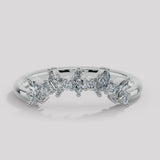 "Alora" Marquise and Round Brilliant Cut 0.40ct Diamond Shaped Eternity Ring ET32