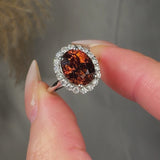 "Alvoria" Pink Tourmaline 3.30 Carat Oval Cut Natural Diamond Engagement Ring HR1475