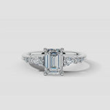 "Godiva" Radiant Cut 2 Carat Diamond Shoulder 9KT White Gold DSRC01