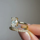 "Windsor" 1.51 Carat Oval Cut Diamond Shoulder Matching Set Engagement Ring DSOC13