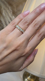 "Mirage" 1.5 Carat 18K Yellow Gold Half Eternity Ring