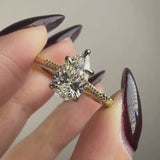 "Benji" Pear Cut 3 Carat Yellow Gold Solitaire Engagement Ring