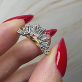 "Enchanted" Emerald Cut 1.5 Carat Eternity Ring 18kt Yellow Gold