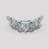 "Alice" Petals Pear, Marquise and Round 0.90ct Diamonds Shaped Eternity Band ET18
