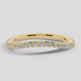 "Malin" Subtly Shaped Dainty 0.35ct Diamond Eternity Band ET26