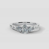 "Madeline" 1 Carat Three Stone Pear Cut Diamond Trilogy Engagement Ring 3SPS02