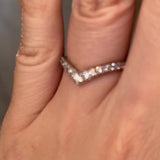 "Clara" Pave V Shape Eternity 0.40ct Diamond Ring ET42