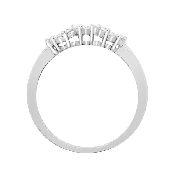 18ct White 1.50ct Diamond 3 x 7 Cluster Ring - HEERA DIAMONDS