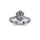 NIYA - Oval Cut Solitaire Engagement Ring in Platinum - HEERA DIAMONDS