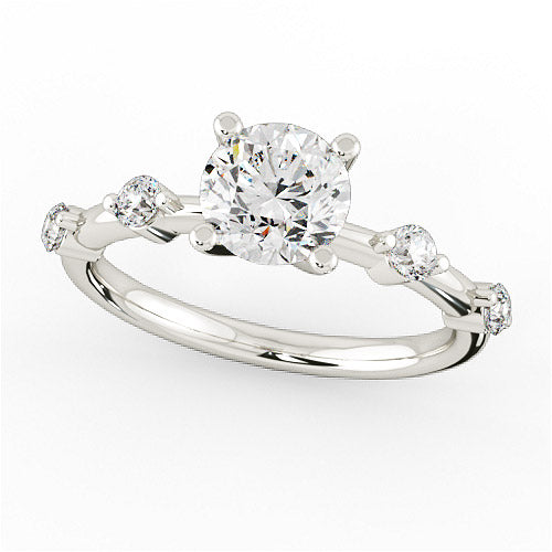 Puro Round Engagement Ring - HEERA DIAMONDS