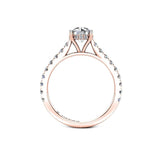 Round Brilliant Diamond Engagement Ring with Diamond shoulders - HEERA DIAMONDS