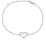 Diamond Heart Chain Bracelet - HEERA DIAMONDS