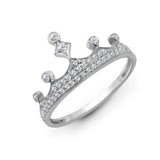 18ct White 0.24ct Diamond Crown Ring - HEERA DIAMONDS