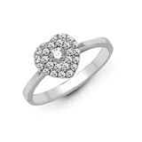 18ct White 0.38ct Diamond Cluster Heart Ring - HEERA DIAMONDS