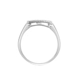 18ct White 0.55ct Dia Cluster Cushion Shape Ring - HEERA DIAMONDS