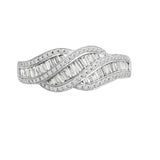 18ct White 0.74ct Diamond R.B.C & Baguette Ring - HEERA DIAMONDS