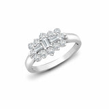 18ct White 1.00ct Diamond Boat Ring - HEERA DIAMONDS