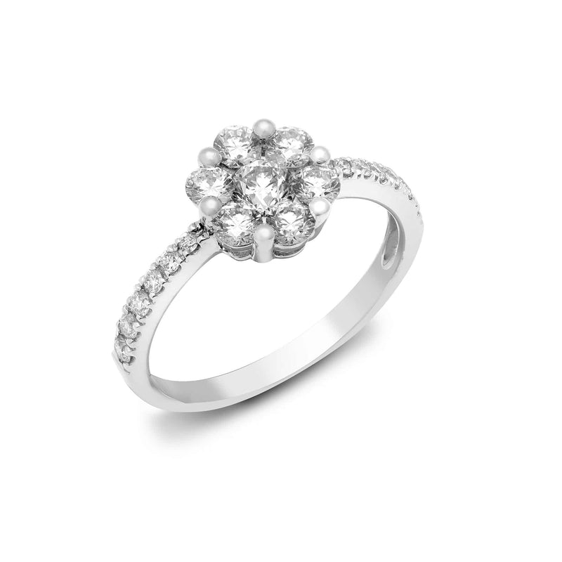 18ct White 1.00ct Diamond Ring - HEERA DIAMONDS