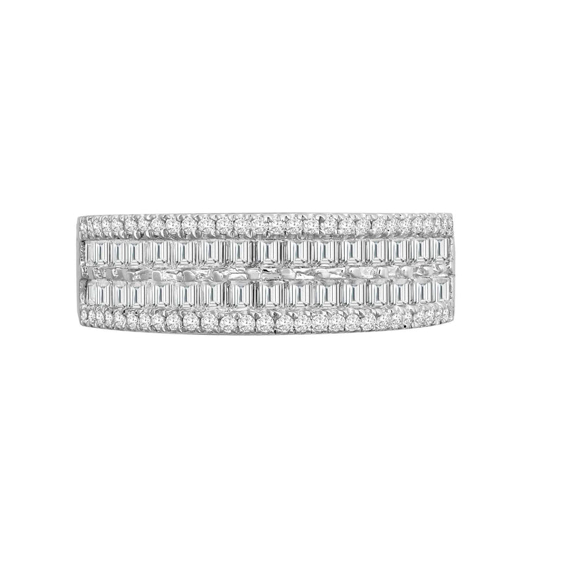 18ct White 1.30ct Round & Princess Cut Diamond Ring - HEERA DIAMONDS