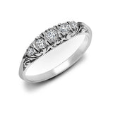 9ct White Gold 5 Stone Diamond Ring - HEERA DIAMONDS