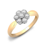 9ct Yellow Gold Diamond Cluster Ring - HEERA DIAMONDS