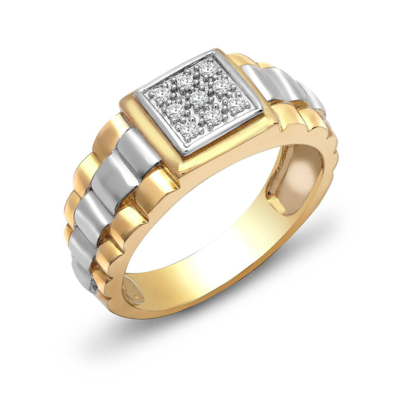 9ct Yellow Gold Diamond Ring - HEERA DIAMONDS