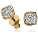 DIAMOND CLUSTER RUB OVER SETTING EARRINGS - HEERA DIAMONDS