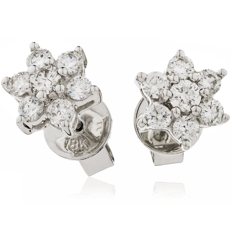 DIAMOND CLUSTER STUD EARRINGS - HEERA DIAMONDS