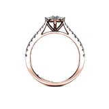 Alena Marquise Cut Engagement Ring with Diamond Shoulders in Rose Gold - HEERA DIAMONDS
